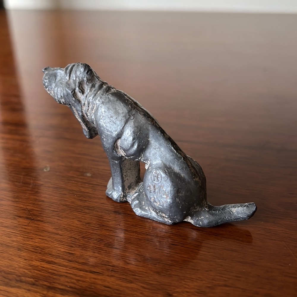 Vintage pewter hound dog - Picture 5 of 7